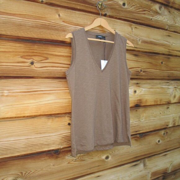 NWT Theory Slub Knit Sleeveless Cotton Top - Picture 3 of 11